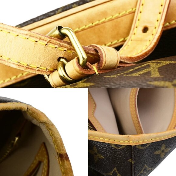 LOUIS VUITTON BUCKET PM Shoulder Tote Bag Monogram Leather Brown - Picture 7 of 16